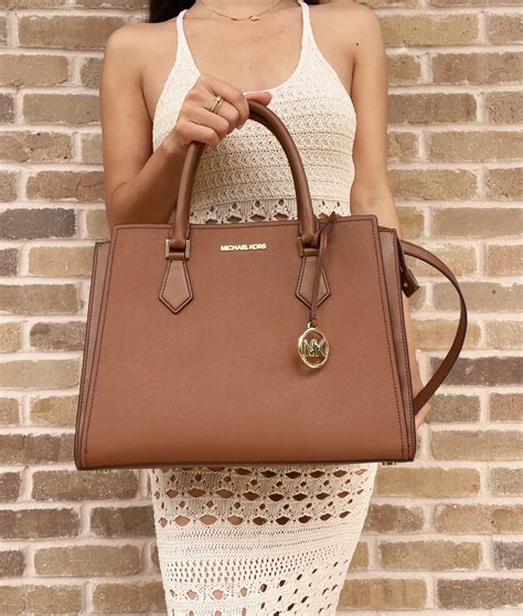 michael kors hope large|Hope Large Saffiano Leather Satchel .